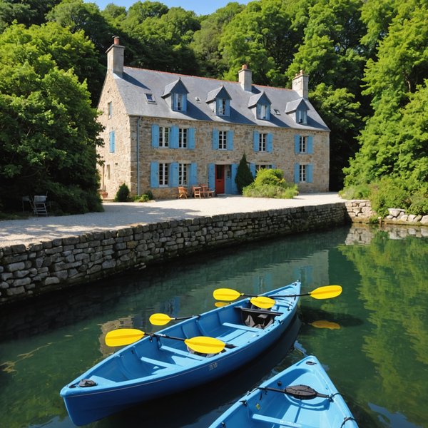 Où peut-on louer une maison de vacances en Bretagne avec des cours de cuisine et des excursions en kayak?